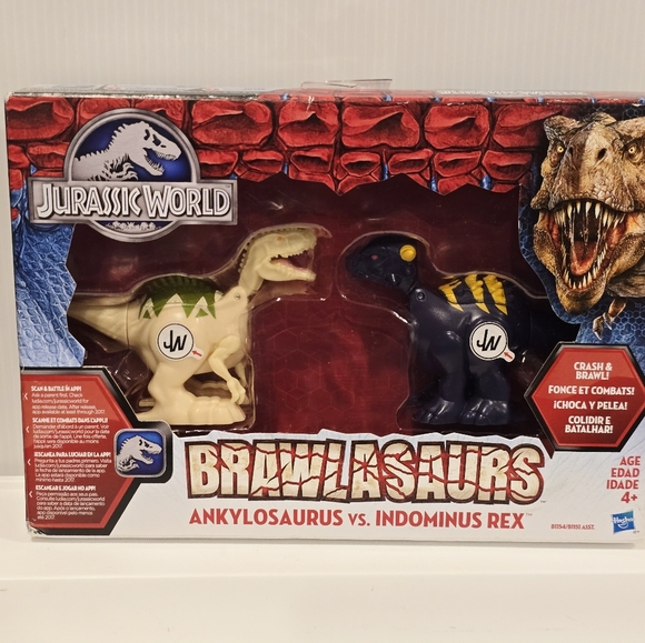 Jurassic World Brawlasaurs Ankylosaurus vs. Indominus Rex Figure 2 Pack Set New - Picture 5 of 9